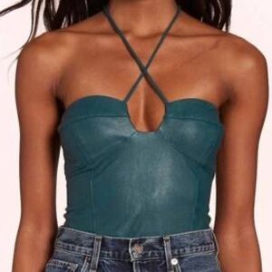 Amanda Uprichard Teal Bodysuit